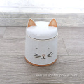 Pet Supplies White Ceramic Cat Shaped Container